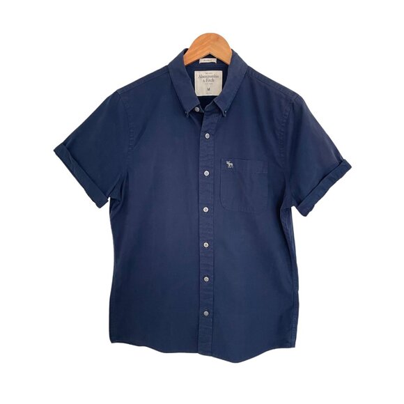 Men's Navy Blue Short Sleeve Shirt - Picture 2 of 14